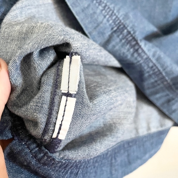 Madewell Women’s Herald Blouse Blue Denim Chambray Country Fringe XXS - Picture 10 of 10